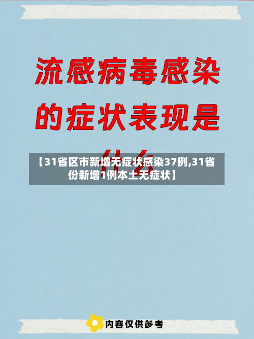 【31省区市新增无症状感染37例,31省份新增1例本土无症状】