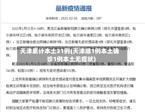 天津累计本土31例(天津增1例本土确诊1例本土无症状)