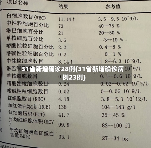 31省新增确诊28例(31省新增确诊病例23例)