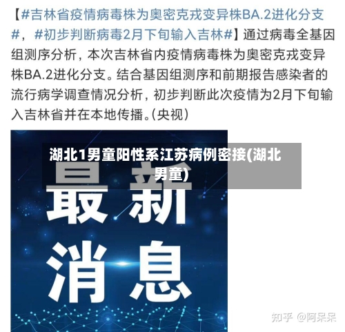 湖北1男童阳性系江苏病例密接(湖北 男童)-第2张图片