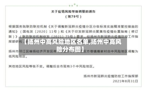 【扬州中高风险地区名单,扬州中高风险分布图】
