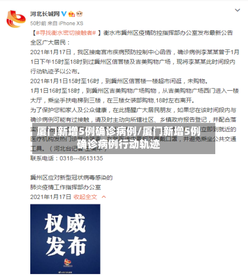 厦门新增5例确诊病例/厦门新增5例确诊病例行动轨迹