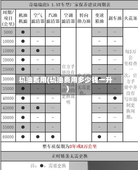 机油费用(机油费用多少钱一升)-第2张图片