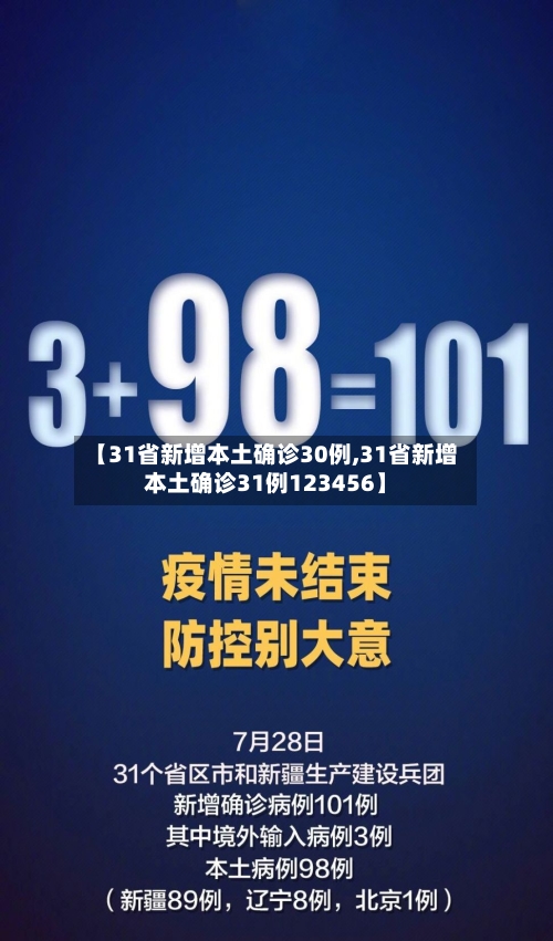 【31省新增本土确诊30例,31省新增本土确诊31例123456】