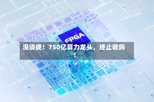 没谈拢！750亿算力龙头，终止收购！