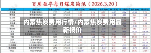内蒙焦炭费用行情/内蒙焦炭费用最新报价-第3张图片