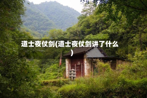道士夜仗剑(道士夜仗剑讲了什么)-第2张图片
