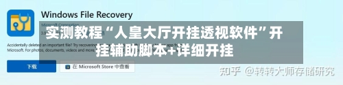 实测教程“人皇大厅开挂透视软件”开挂辅助脚本+详细开挂