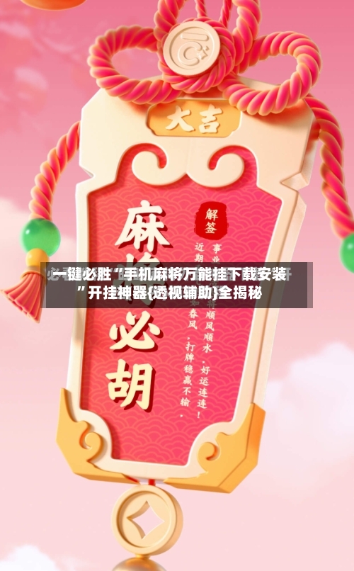 一键必胜“手机麻将万能挂下载安装”开挂神器{透视辅助}全揭秘