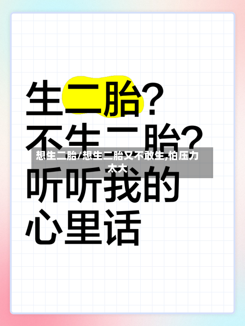 想生二胎/想生二胎又不敢生,怕压力太大