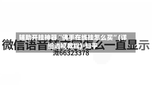 辅助开挂神器“佛手在线挂怎么买”(详细透视教程)-知乎-第2张图片