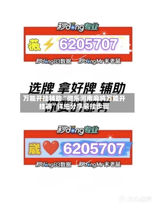 万能开挂辅助“微乐河南麻将万能开挂器”详细分享装挂步骤-第3张图片