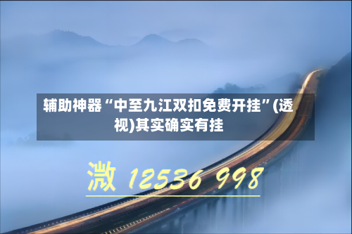 辅助神器“中至九江双扣免费开挂”(透视)其实确实有挂-第2张图片