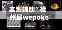 实测辅助”德州局wepoker透视软件怎么用”(透视挂)辅助透视教程-第2张图片