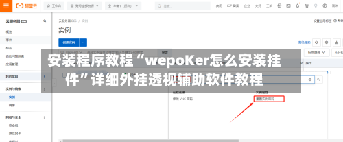 安装程序教程“wepoKer怎么安装挂件	”详细外挂透视辅助软件教程-第2张图片