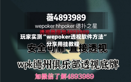 玩家实测“wepoker透视软件方法”分享用挂教程-第2张图片