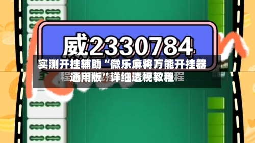 实测开挂辅助“微乐麻将万能开挂器通用版	”详细透视教程-第2张图片