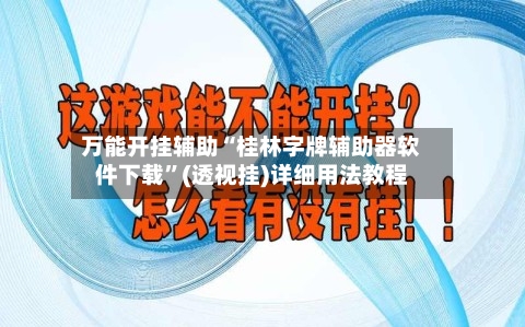 万能开挂辅助“桂林字牌辅助器软件下载”(透视挂)详细用法教程-第3张图片