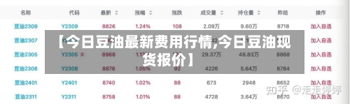 【今日豆油最新费用行情,今日豆油现货报价】-第3张图片
