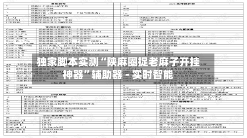 独家脚本实测“陕麻圈捉老麻子开挂神器”辅助器 - 实时智能-第3张图片