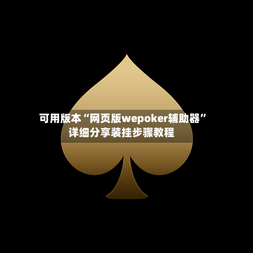 可用版本“网页版wepoker辅助器”详细分享装挂步骤教程-第3张图片