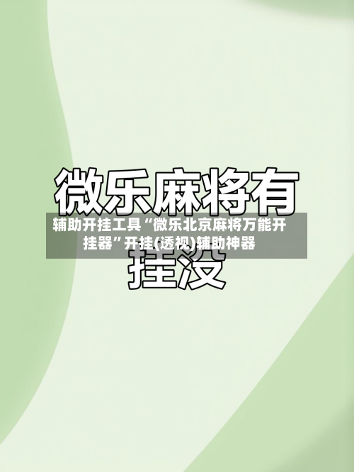 辅助开挂工具“微乐北京麻将万能开挂器	”开挂(透视)辅助神器-第2张图片