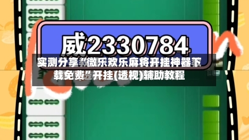 实测分享“微乐欢乐麻将开挂神器下载免费”开挂(透视)辅助教程-第2张图片