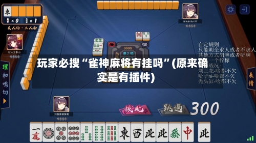 玩家必搜“雀神麻将有挂吗”(原来确实是有插件)-第2张图片