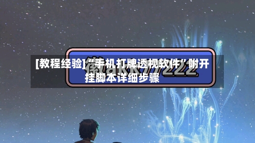 [教程经验]“手机打牌透视软件	”附开挂脚本详细步骤-第2张图片