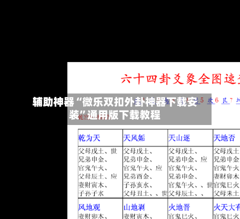 辅助神器“微乐双扣外卦神器下载安装	”通用版下载教程-第2张图片