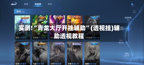 实测!“青龙大厅开挂辅助”(透视挂)辅助透视教程-第3张图片