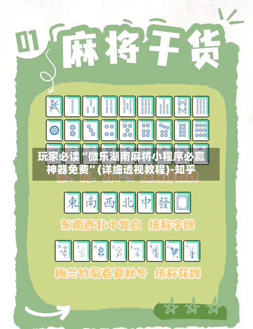 玩家必读“微乐湖南麻将小程序必赢神器免费”(详细透视教程)-知乎-第3张图片