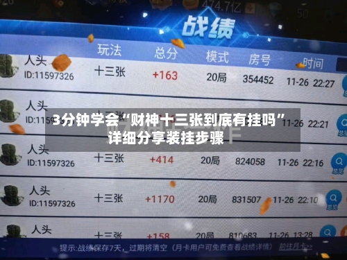 3分钟学会“财神十三张到底有挂吗	”详细分享装挂步骤-第2张图片