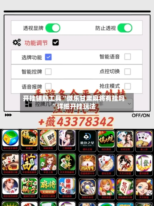 开挂辅助工具“微乐甘肃麻将有挂吗”详细开挂玩法-第3张图片