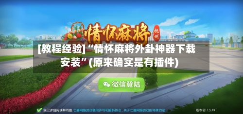 [教程经验]“情怀麻将外卦神器下载安装”(原来确实是有插件)-第2张图片