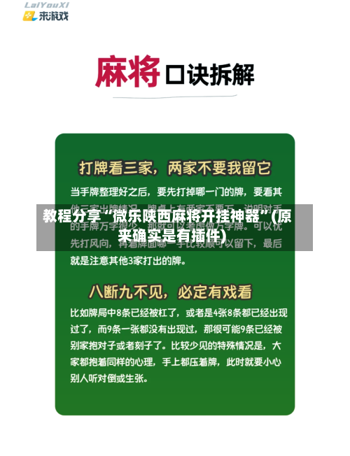 教程分享“微乐陕西麻将开挂神器”(原来确实是有插件)-第3张图片