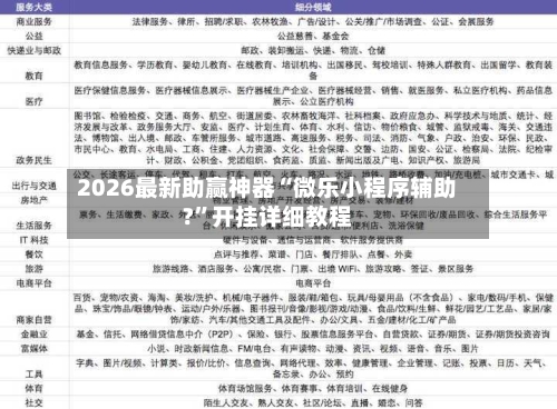 2026最新助赢神器“微乐小程序辅助?”开挂详细教程-第3张图片