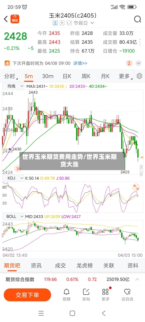 世界玉米期货费用走势/世界玉米期货大涨
