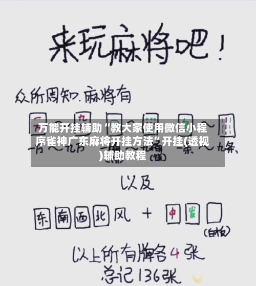 万能开挂辅助“教大家使用微信小程序雀神广东麻将开挂方法”开挂(透视)辅助教程-第3张图片