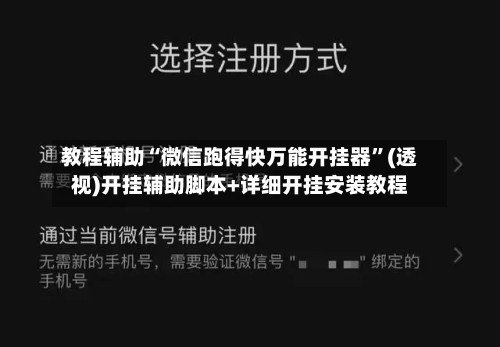 教程辅助“微信跑得快万能开挂器”(透视)开挂辅助脚本+详细开挂安装教程-第2张图片
