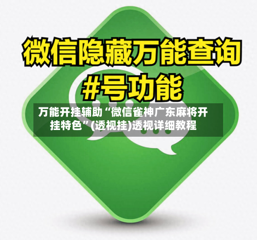 万能开挂辅助“微信雀神广东麻将开挂特色	”(透视挂)透视详细教程-第2张图片