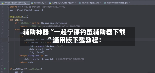 辅助神器“一起宁德钓蟹辅助器下载”通用版下载教程！-第3张图片
