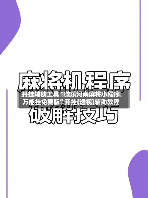 开挂辅助工具“微乐河南麻将小程序万能挂免费版”开挂(透视)辅助教程-第2张图片