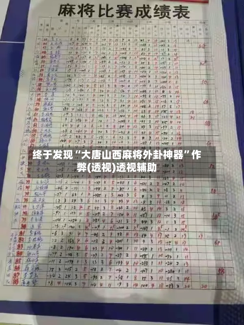 终于发现“大唐山西麻将外卦神器”作弊(透视)透视辅助-第2张图片