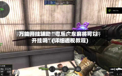 万能开挂辅助“粤乐广东麻将可以开挂吗”(详细透视教程)-第3张图片