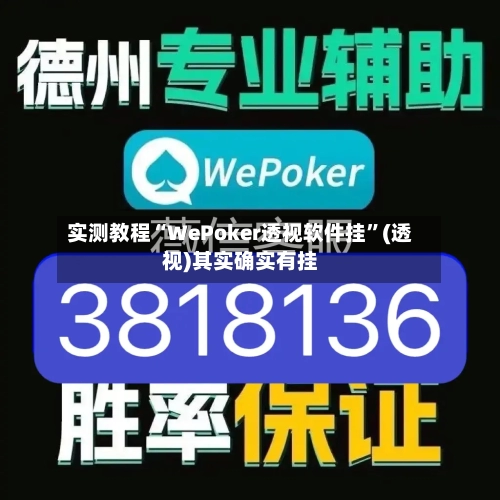 实测教程“WePoker透视软件挂”(透视)其实确实有挂-第2张图片