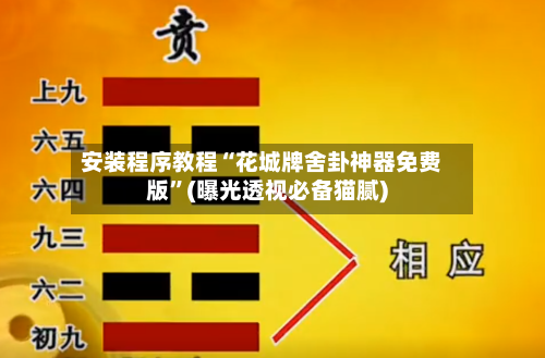 安装程序教程“花城牌舍卦神器免费版”(曝光透视必备猫腻)-第3张图片