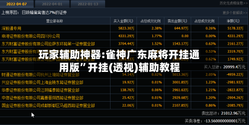 玩家辅助神器:雀神广东麻将开挂通用版”开挂(透视)辅助教程-第2张图片