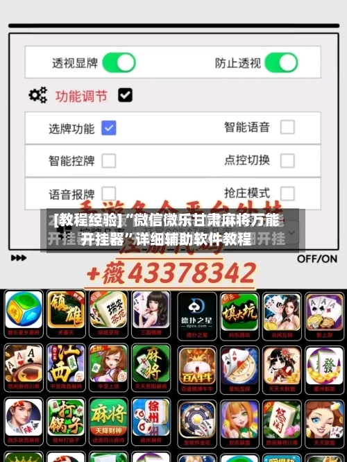 [教程经验]“微信微乐甘肃麻将万能开挂器”详细辅助软件教程-第3张图片