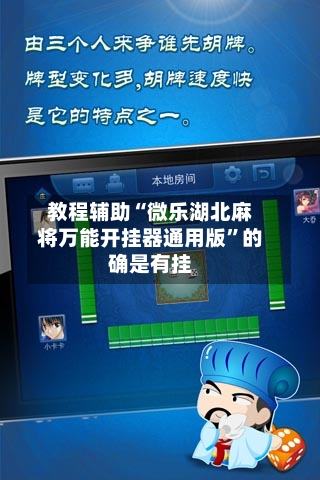 教程辅助“微乐湖北麻将万能开挂器通用版”的确是有挂-第2张图片